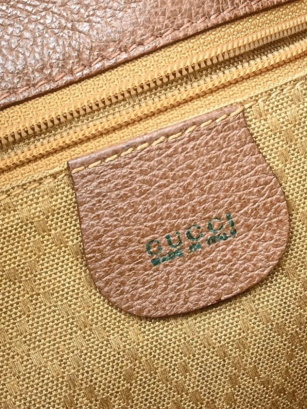 Gucci Brown Suede Bamboo Backpack